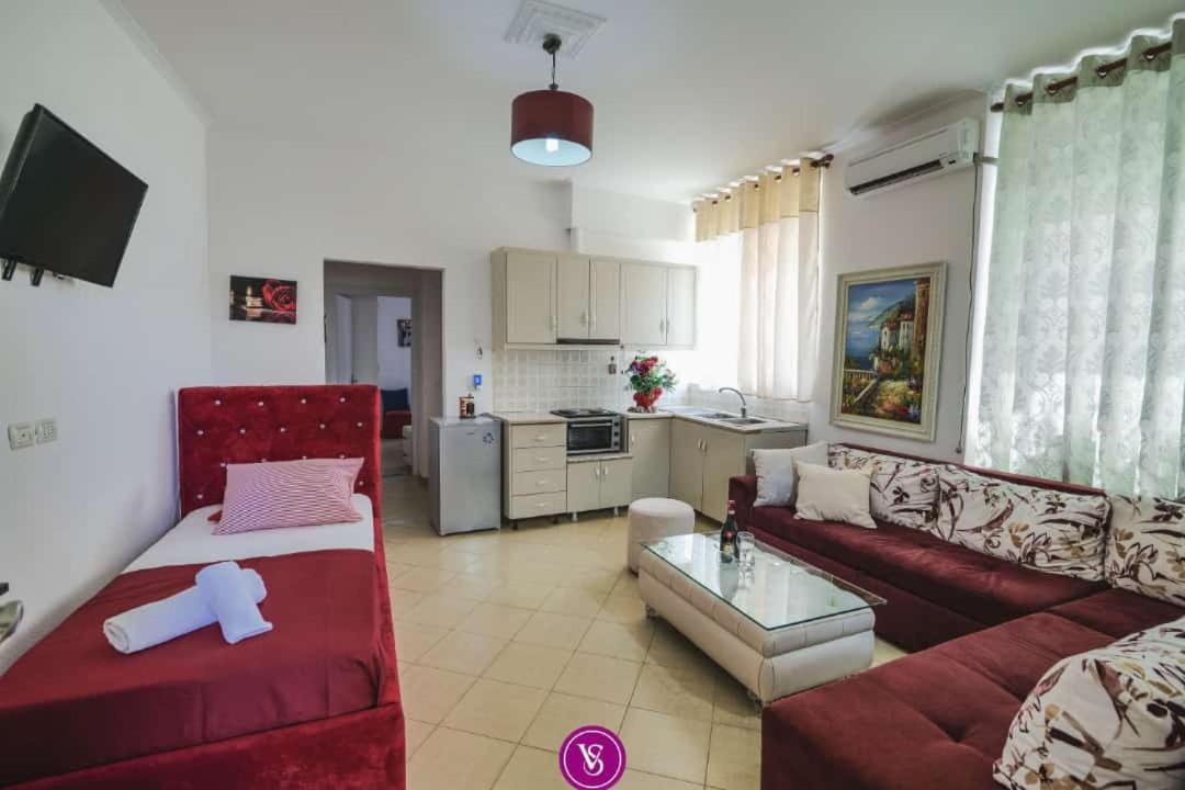 Vila Stupende Daire Saranda Oda fotoğraf