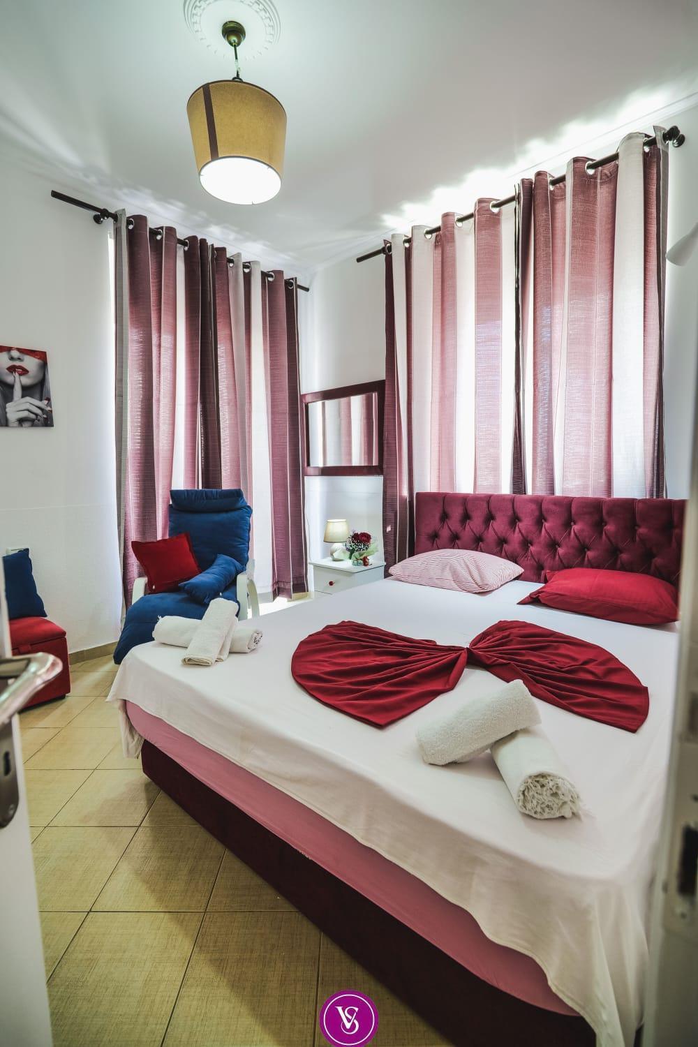 Vila Stupende Daire Saranda Oda fotoğraf